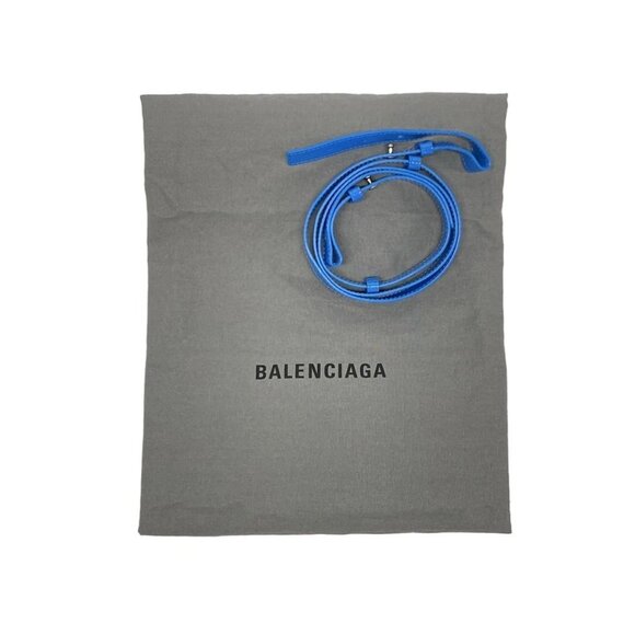 Auth BALENCIAGA Bistro XS Basket 671342 Blue Polyurethane Polyester Cotton - Picture 11 of 16